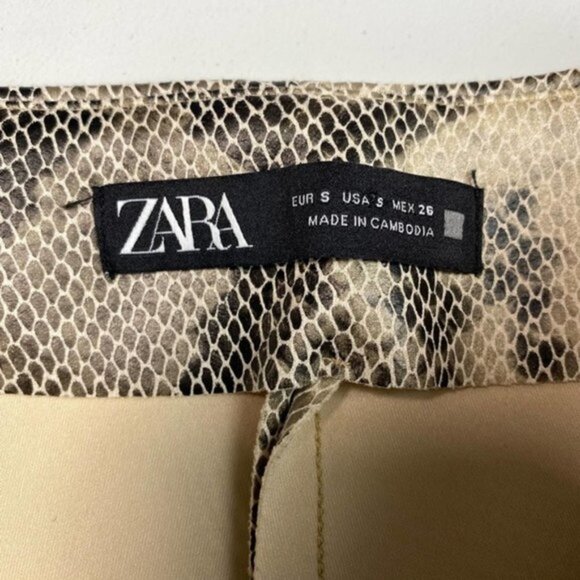 ZARA Snake Print Wrap Style Skort Sz Small - Picture 7 of 8